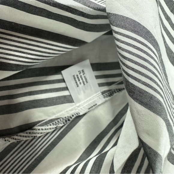 Lane Bryant Striped Off Shoulder Peplum Top - Picture 4 of 5